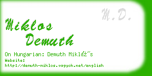 miklos demuth business card